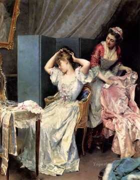 La Toilette realist lady Raimundo de Madrazo y Garreta Oil Paintings